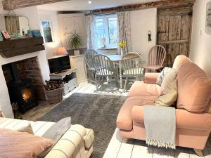 Et opholdsområde på Love Heart Cottage