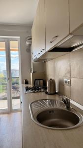Η κουζίνα ή μικρή κουζίνα στο Deterra Studio 46 next to Metro Station Berceni
