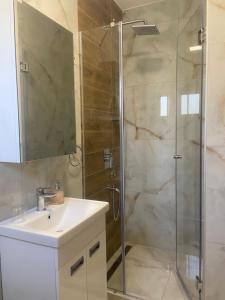 Koupelna v ubytování Apartman Harmonija