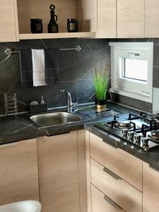 Η κουζίνα ή μικρή κουζίνα στο Mobile home Pallas