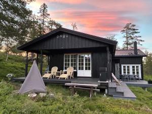 Zahrada ubytování Gvelvåsen Panorama, Blefjell, family cabin with view and nature