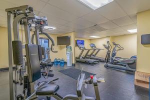 a gym with several treadmills and cardio machines at Sand Dunes Resort Unit 1406 - Ocean View in Myrtle Beach