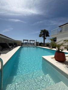 a large swimming pool with blue water at Villa Nar in Ljubuški