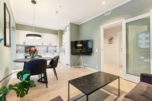 TV a/nebo společenská místnost v ubytování Appartment in Fredrikstad