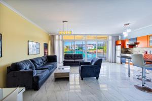 a living room with a couch and a table at Villa on Red Sea in Hurghada