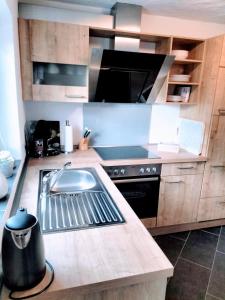 Küche/Küchenzeile in der Unterkunft Ferienwohnung Schneider