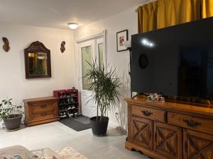 Et tv og/eller underholdning på La Maison 4 Saisons, chambre-Hiver