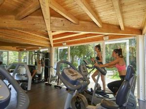 Fitness centrum a/nebo fitness zařízení v ubytování Modern Chalet in Pine Grove