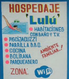Certifikát, hodnocení, plakát nebo jiný dokument vystavený v ubytování Hospedaje Lulú - Licores 24