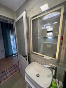 Koupelna v ubytování Hotel Portokali
