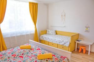 Postel nebo postele na pokoji v ubytování Dvě deci - Mikulov