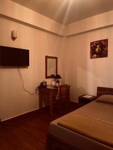Sjónvarps- og/eða afþreyingartæki á Denkhang bnb Geyzing west sikkim
