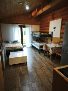 Postel nebo postele na pokoji v ubytování Apartmán Harmonie Černá Voda