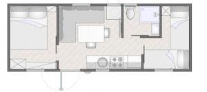 a drawing of a floor plan of a room at Mobile Home Kamp Pineta - IB Studio in Fažana +14 photos