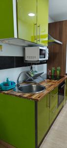 Kuchyň nebo kuchyňský kout v ubytování Apartamento Rulosol 1