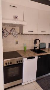 Nhà bếp/bếp nhỏ tại LAVANDA Apartman