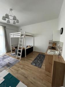 Kuchyň nebo kuchyňský kout v ubytování Pullman Apartman