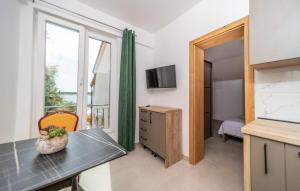 Μια τηλεόραση ή/και κέντρο ψυχαγωγίας στο Nice Apartment In Barbat With Wifi