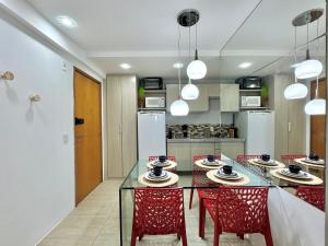 Dapur atau dapur kecil di Beach Studio Boa Viagem