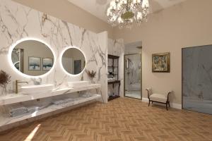 Koupelna v ubytování Relais Hotel Centrale "Dimora Storica" + 37 fotografií