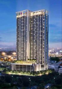 a rendering of a tall building in a city at Niche Mono Mega Space Bangna3 in Bangna