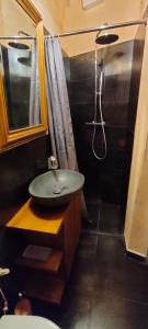 Koupelna v ubytování Casa del borgo