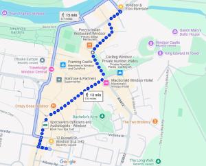 a map of the city of cheney windsor music venues at Chic Studio Steps from Windsor Castle in Windsor
