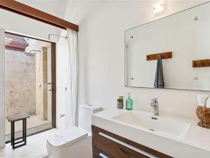 Bagno di Blue Iguana, steps from the beach Playa Langosta
