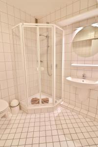 Koupelna v ubytování Sand & Seele