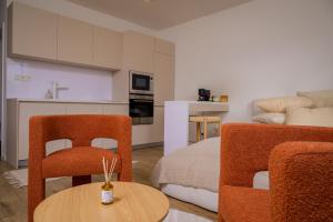 Kuchyň nebo kuchyňský kout v ubytování BOHO Apartmán v centre, smart & self check-in 24h,private parking