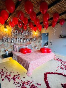 Katil atau katil-katil dalam bilik di Arrayán Glamping Villa 1