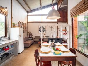Dapur atau dapur kecil di Casa Mandaçaia