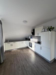 Köök või kööginurk majutusasutuses Ferienwohnung an der Mühle