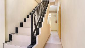 a black and white staircase in a house at Westminster moroc style in London
