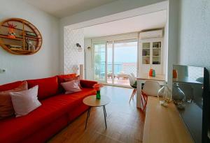 Posezení v ubytování Vista Azul Suites con terraza al lado del mar