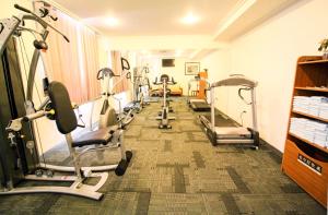 Fitness centrum a/nebo fitness zařízení v ubytování Yaling Hotel