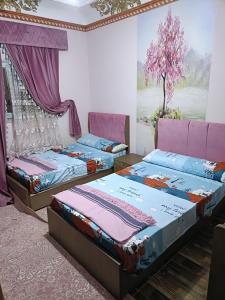 Ένα ή περισσότερα κρεβάτια σε δωμάτιο στο Al Rum Al Rum Street in front of Freedom Private School