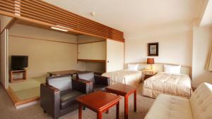 TV a/nebo společenská místnost v ubytování Atami New Fujiya Hotel