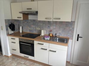 Kuchyň nebo kuchyňský kout v ubytování Wunderschöne Ferienwohnung Molly