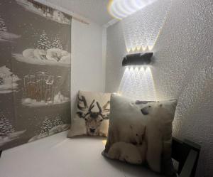 Posezení v ubytování Appartement ambiance chalet Avoriaz