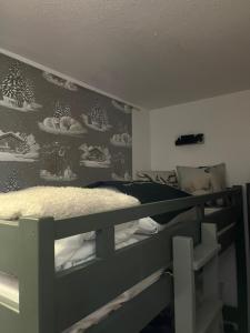 Kuchyň nebo kuchyňský kout v ubytování Appartement ambiance chalet Avoriaz