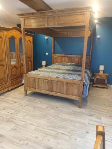 Postel nebo postele na pokoji v ubytování Gîte la bocagère