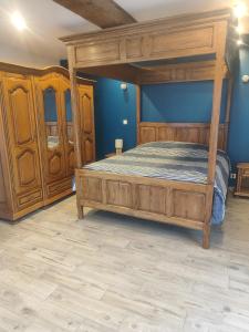 Postel nebo postele na pokoji v ubytování Gîte la bocagère