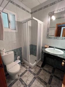 Koupelna v ubytování Hostal Quinto Pino