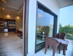 Kuchyň nebo kuchyňský kout v ubytování Resort K Sea View Mandarmoni