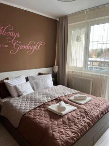 Posteľ alebo postele v izbe v ubytovaní Platina Apartman + 8 fotografií
