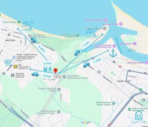 グダニスクにあるCoral Room - 1 km to Baltic Sea & 15 Minutes to Gdańsk Old Townのダブリン市の観光地図