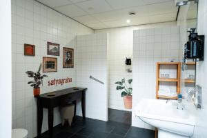 Koupelna v ubytování Hotel de Wereld