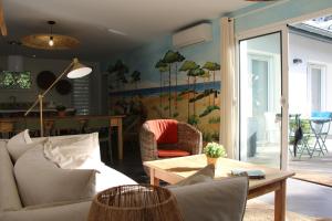 Χώρος καθιστικού στο La clé des chênes