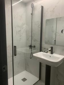 Koupelna v ubytování Hotel DL Urban